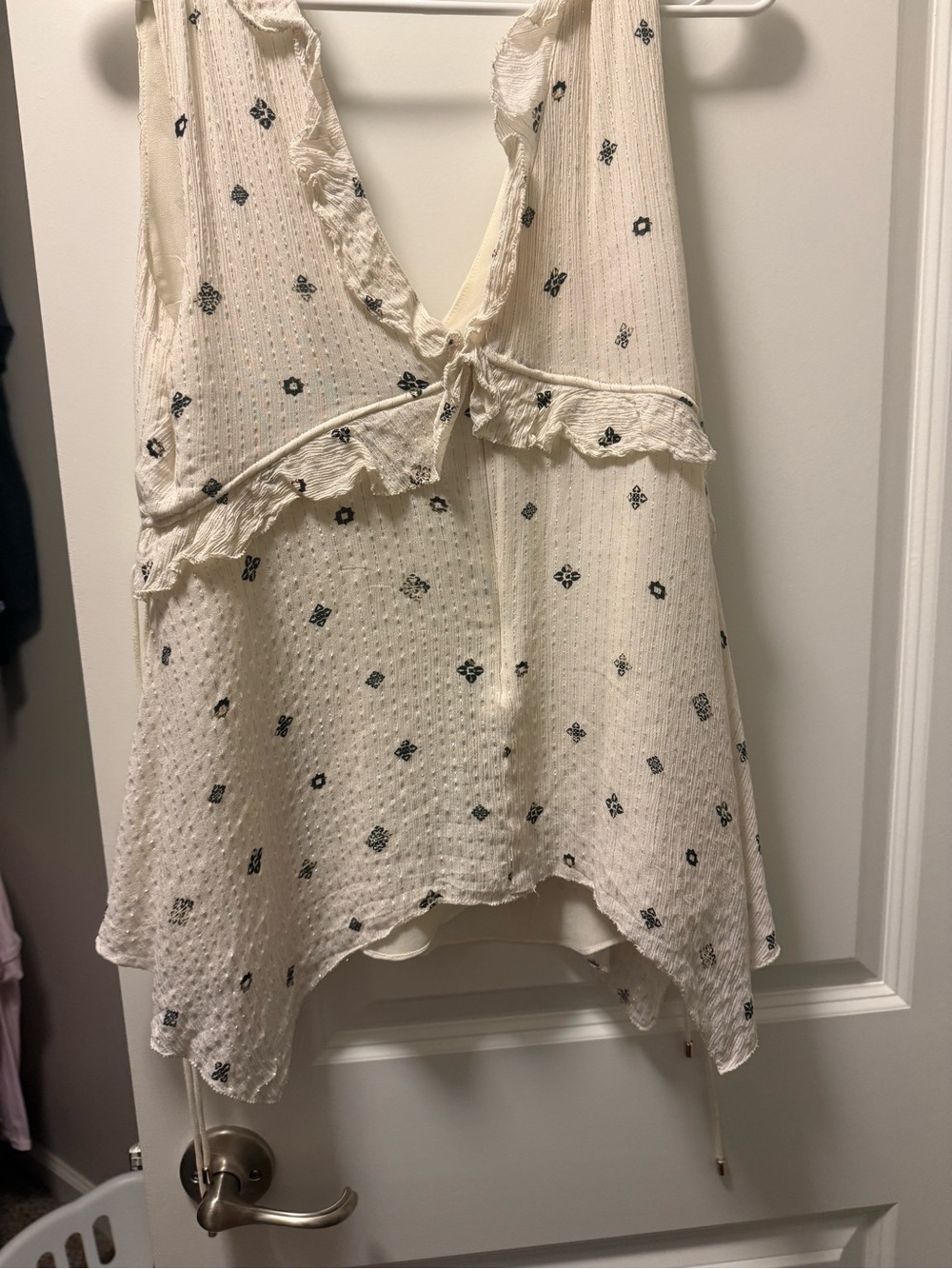 Miss Me Cream and Black Women's Top